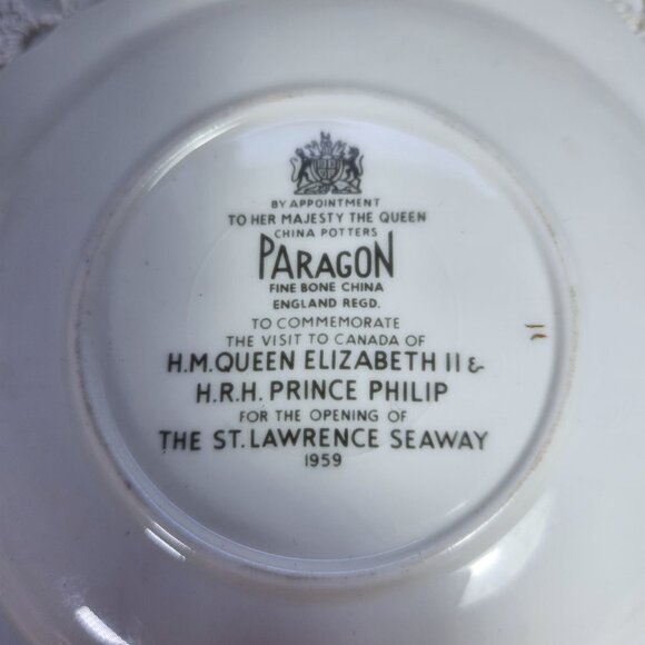 Paragon Bone China Dish Queen Elizabeth & Prince Philip St. Lawrence Sea… - Picture 4 of 8